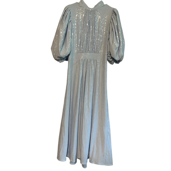 Elegant Blue Midi Dress - Picture 3 of 9